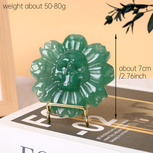 Pierres énergétiques en cristal naturel en gros, sculptures et artisanat floral pour la décoration d'Halloween - Product Image 1