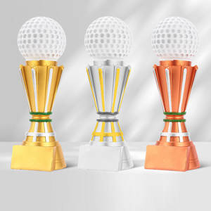 Troféus dourados de tamanho grande para esportes para voleibol e golfe Medalhas e placas elegantes - Product Image 3