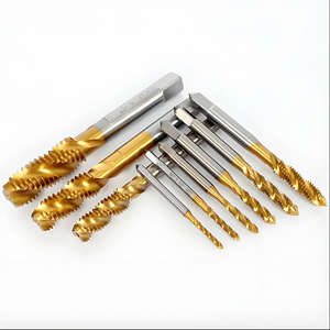 Titanio rivestito HSS spirale flauto vite di filettatura rubinetti trapano utensili per macchine metalli M2 ~ M12 metrica strumenti di maschiatura - Product Image 1