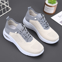 Sepatu wanita baru DN 2025, sepatu kasual berbahan mesh dengan tali, sol empuk, sepatu olahraga wanita