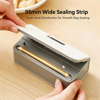 Machine à sceller rechargeable, mini scelleuse de sacs portable USB, scelleuse manuelle pour collations, machine à sceller sous vide pour aliments