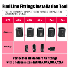 Auto Repair <b>Tool</b> Manual AN Fitting Installation Kit With Adapters For Fuel Line Maintenance HR062 - Product Image 2