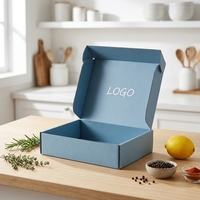 Boîte d'expédition personnalisée bleue pour vêtements, avec votre logo, pour chaussures et vêtements – Offre spéciale