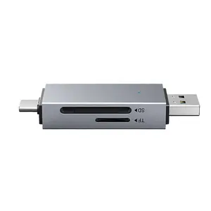 قارئ ذاكرة بطاقة الذاكرة TF سهل الحمل USB C USB 3.0 ذاكرة محول قارئ ذاكرة OTG مع نوع C للكمبيوتر المحمول