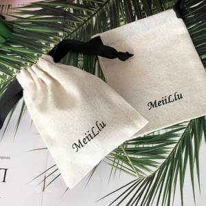 Biểu Tượng Tùy Chỉnh Cotton Hữu Cơ Linen Dây Kéo Pouch Nhỏ Có Thể Tái Chế Túi Đồ Trang Sức Với Bụi Muslin Cho Nến Và Hàng Thủ Công - Product Image 4