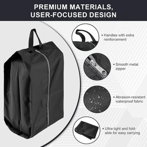 Ensemble de 4 sacs de voyage pour chaussures, pour ranger de grands objets essentiels de voyage, sacs de voyage imperméables portables avec fermeture éclair - Product Image 2