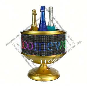 Yeni APP programlanabilir kaydırma <span class=keywords><strong>LED</strong></span> vitrin rafı up kulüp ışığı şişe sunum için mesaj ekranı VIP ekran şişe fier fier - Product Image 3