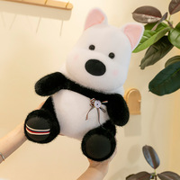 Peluche chien mignon transformable en ours panda, super douce, rembourrage en coton PP et maille, lavable, anti-stress, cadeau pour enfants, 31-50cm, vernissage UV