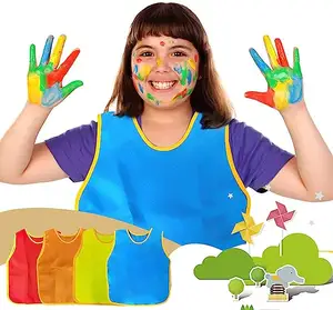 High Quality Custom Logo Cotton Kids Aprons Waterproof Children Apron For Painting