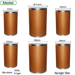 Barril de Cartón Kraft Sellado a Prueba de Humedad de 155L, 41 Galones - Product Image 3