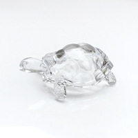 Ornement de tortue en cristal gravé à la main, décoration de la maison, cadeau porte-bonheur, sculpture d'animal, statue