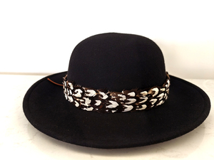 Cinta Decorativa para Coser, Flecos de Plumas de Gallo Naturales Lavadas, Banda para Sombrero, Accesorio para el Cabello, Disfraz de Vaquero, Fedora, para <span class=keywords><strong>Hombre</strong></span> y Mujer - Product Image 1