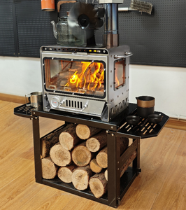 Tragbarer Edelstahl Real Fire Kamin Indoor Outdoor Holzofen zum Tee kochen Camping Erwärmung Feuer beobachtung - Product Image 1