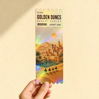 Billets de fan exclusifs holographiques laser découpés pour événements, avec logo et couleur personnalisés, vente en gros en vrac