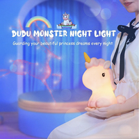 Lampe de nuit en silicone mignonne, lumière LED pour enfants, bébé, toucher doux, intensité réglable, cadeau pour le sommeil au chevet