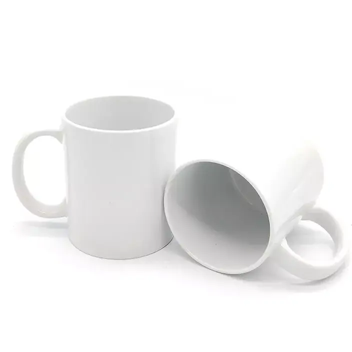 11oz beyaz kahve kupası süblimasyon boş seramik fincan promosyon için