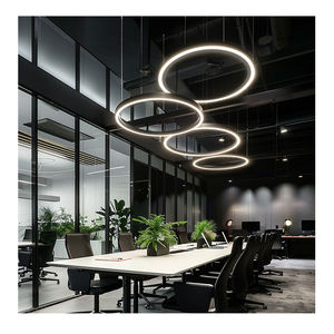 Luminaire suspendu LED linéaire rond moderne en aluminium industriel 800 mm à intensité variable pour bureau, salle de sport, <span class=keywords><strong>centre</strong></span> de remise en forme - Product Image 1