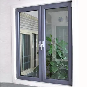 Dark gray design best double glazing companies affordable price home aluminum swing windows