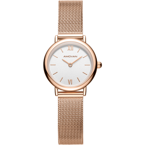 Relojes de Cuarzo Analógicos Minimalistas Amovan 2020 para Mujer, Relojes de Vestir con <span class=keywords><strong>Cadena</strong></span> Dorada en Forma de Domo, Relojes de Lujo y Elegancia para Damas - Product Image 2