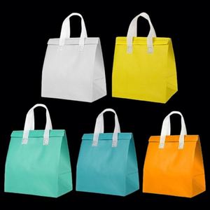 Logo Custom Waterproof Nonwoven Thermal Bag Cooler Bag Insulated Aluminum Foil Food Delivery Dessert Lunch Takeaway Cooler Bags - Product Image 1