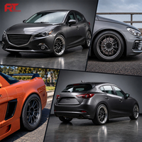 Jantes forgées personnalisées de 17, 18 et 19 pouces, 5x100 5x114.3, noir mat avec bord poli, jantes de piste pour Nissan 350Z/370Z Toyota 86 Scion FR-S