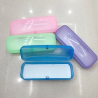 Pot transparent pour lunettes de soleil, boîte en plastique dur uni, rangement Portable, etui à lunettes,