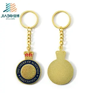 Jiabo no minimum Personalized 2D 3D Logo Zinc Alloy gold soft enamel australia navy custom logo projector keychains