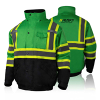 Jaket Kerja Anti Air Biru Dongker Unisex Desain Terbaru, Reflektif, Tipis, Bahan Kanvas, Model Standar, Pakaian Keselamatan Khusus