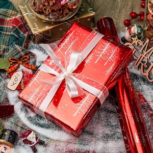 MAYPLUSS Christmas <b>Wrapping</b> <b>Paper</b> Roll 17IN X 33FT Reversible Red Tree Design Gift Craft Packaging <b>Paper</b> - Product Image 4