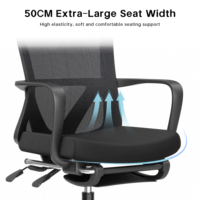 Chaise de bureau ergonomique biomimétique en maille en forme de S avec repose-pieds réglable et coussin en éponge épaisse pour le travail et la sieste.