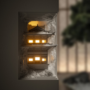 Thanh lịch ẩn góc hốc bầu không khí thạch cao Trung Quốc sáng tạo thạch cao đêm góc tường đèn cảm ứng kiến trúc - Product Image 4