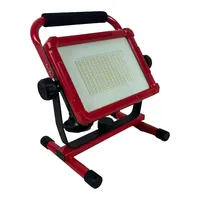Projecteur LED industriel portable pour chantier 100W 10000lm Luminosité IP54 Étanche 5000K Lumière du jour Aluminium Trépied Dimmable