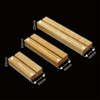 Support de carte en acrylique sur base en bois format A4, porte-menu, tailles personnalisées, présentoir de restaurant POP 2mm a quatre