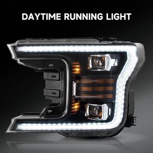 Projecteurs de phares LED VLAND F150 pour modèles F-150 2018-2020 XL/XLT/Lariat/Platinum, boîtier noir - Product Image 6