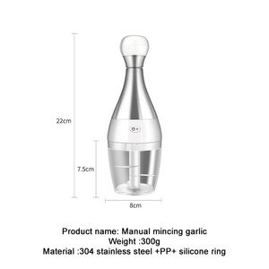 Gadgets de cuisine Offre Spéciale Presse-ail en acier inoxydable Broyeur Mini <span class=keywords><strong>Hachoir</strong></span> à légumes Type de pressage manuel <span class=keywords><strong>Hachoir</strong></span> à viande - Product Image 6