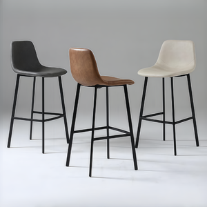 Ghế quầy bar hiện đại sang trọng, phong cách Bắc Âu, chất liệu nhung da, chân inox, dành cho nhà hàng, quầy bar, bàn ăn sáng. - Product Image 2