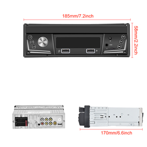 Podofo 1din 7 "HD có thể thu vào màn hình cảm ứng xe MP5 Máy nghe nhạc không dây Carplay Android Auto Car đài phát thanh BT EQ FM AM RDS + từ xa - Product Image 6