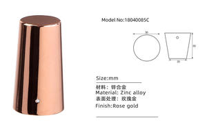 Meubles en laiton pur <span class=keywords><strong>pied</strong></span> LegCup couverture tabouret chaise canapé <span class=keywords><strong>Table</strong></span> lit couverture ronde cône inférieur droit à travers meubles jambe pointe capuchon - Product Image 6