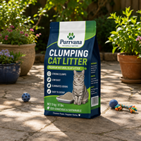Sacs d'emballage pour aliments pour animaux de compagnie à fond plat imprimés sur mesure Packfortune, sacs à litière pour chats à 8 soudures latérales avec fermeture éclair 1kg 5kg 10kg