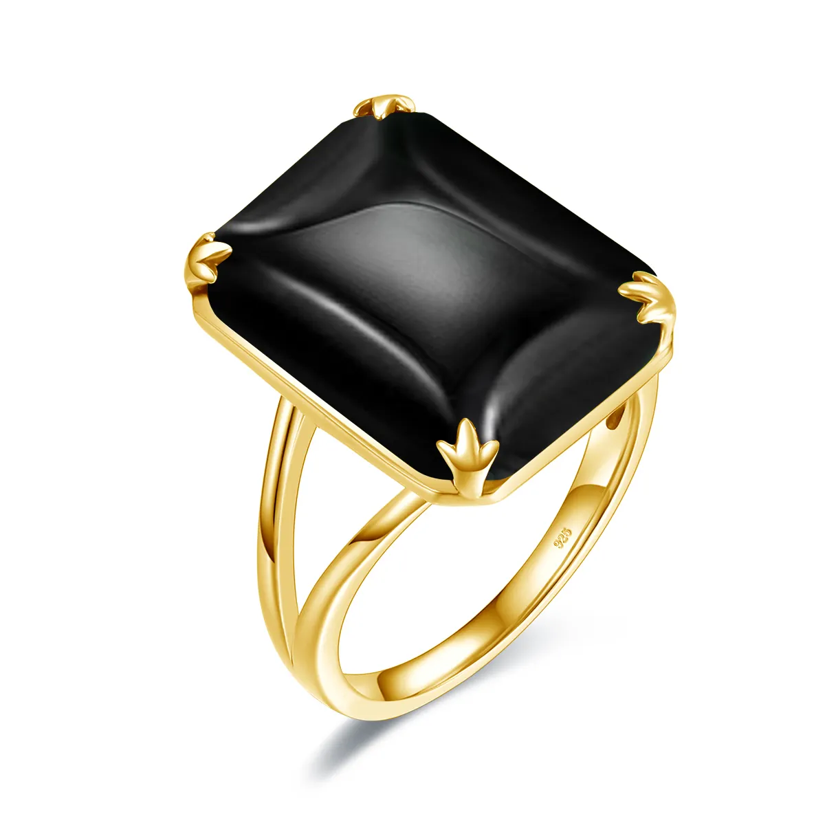 Laizjinao — bagues en Onyx noir et en argent pour femme, bijoux en pierre précieuse, fabrication d'usine, vente en gros, de haute qualité, plaqué or, 925
