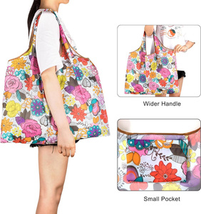 Bolsa de Compras Plegable Reutilizable de Poliéster, Bolsa de Supermercado con Logotipo Personalizado OEM - Product Image 6
