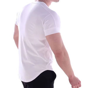 Camiseta Deportiva Personalizada al por Mayor para Hombre, 95% Algodón, 5% Elastano, para Fisicoculturismo, con Logotipo Impreso Personalizado, Lisa - Product Image 4