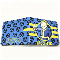 Portefeuille en PU Fallout Vault Boy, figurine de jeu populaire, pour homme, mignon, version Q, cadeau d'anniversaire