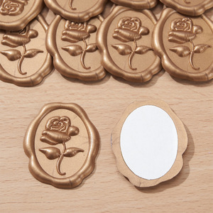 Sello de Cera Autoadhesivo 3D con Forma de Rosa, Listo para Enviar, Barato, Personalizado, para Regalo - Product Image 1