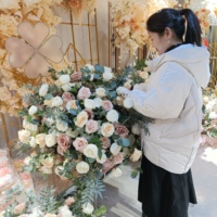 DKB Décoration de mariage haut de gamme, centre de table floral, boule de fleurs artificielles personnalisée, fleurs en soie en gros