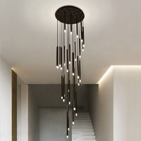 Lustre moderne pour hôtel, grand projet de décoration intérieure, luminaire suspendu pour hall d'entrée, villa, escalier