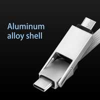 Ukalun Portable 5A PD100W 3 in 1 Magnetic Key Chain USB-Ladekabel für IOS OTG-Datenkabel Typ C mit LED-Anzeige