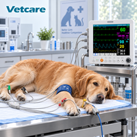 Moniteur patient vétérinaire multiparamètres ECG NIBP SpO2 RESP TEMP PR avec écran LCD 12,1 pouces pour clinique vétérinaire (chats, chiens, animaux)