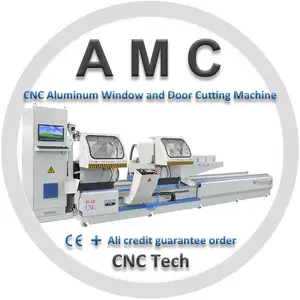 CNC alüminyum kesme makineleri çift kafaları 45 derece alüminyum profil kesme testere
