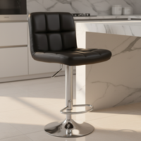 Nouveau design, tabouret de bar pivotant en cuir PU, réglable en hauteur, durable, pour la maison, le café et les fêtes